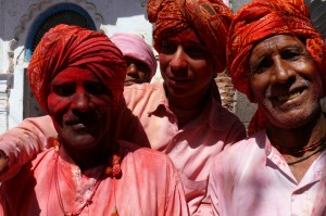 Look at these gentlemen! Holi festival at Javat. On the set of the 'Reconnection', an award-winning film.
