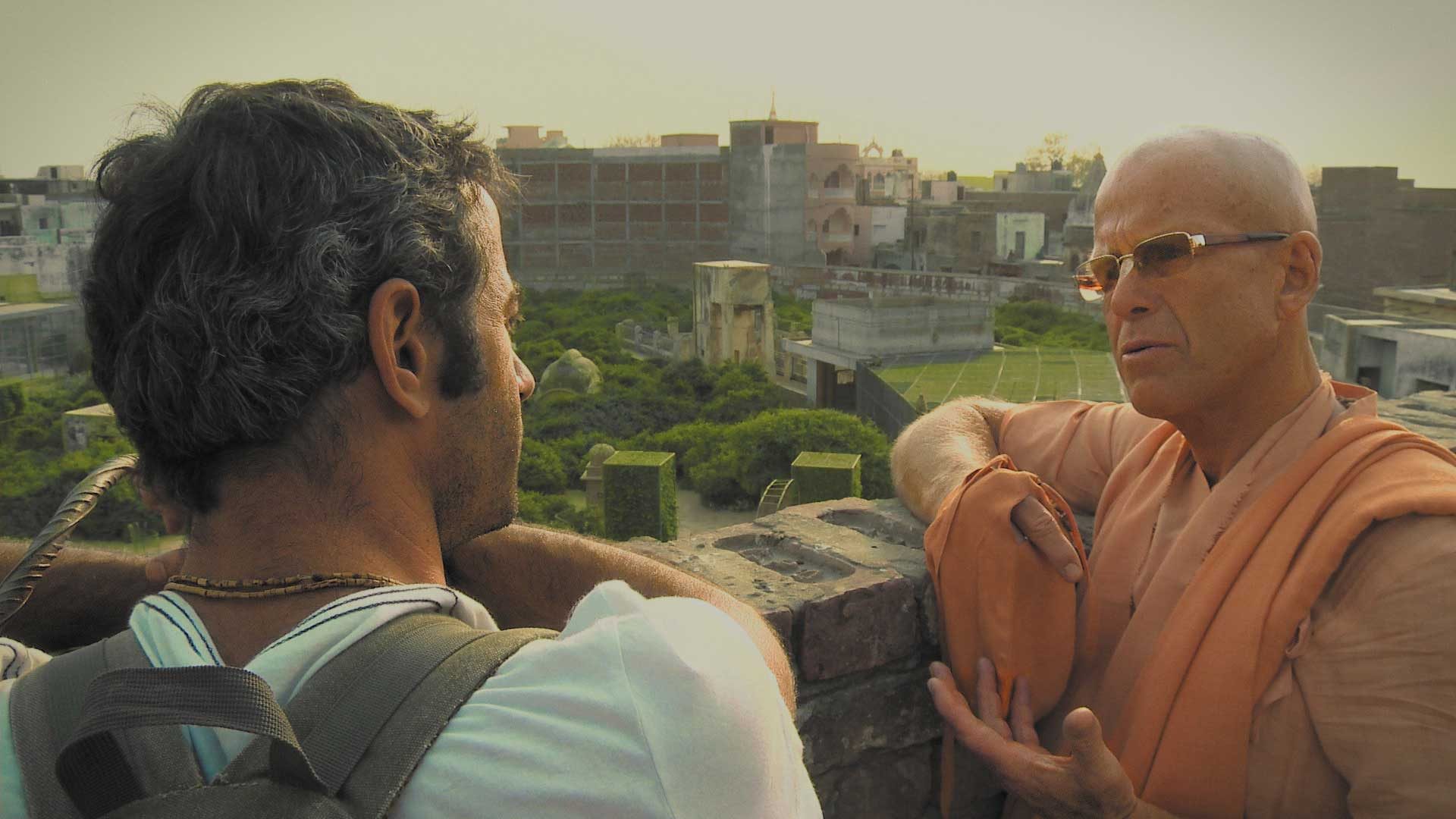 Sean Fetcher and Govinda Swami - Final meeting at Seva Kunj. From "Reconnection", a multiaward-winning film.